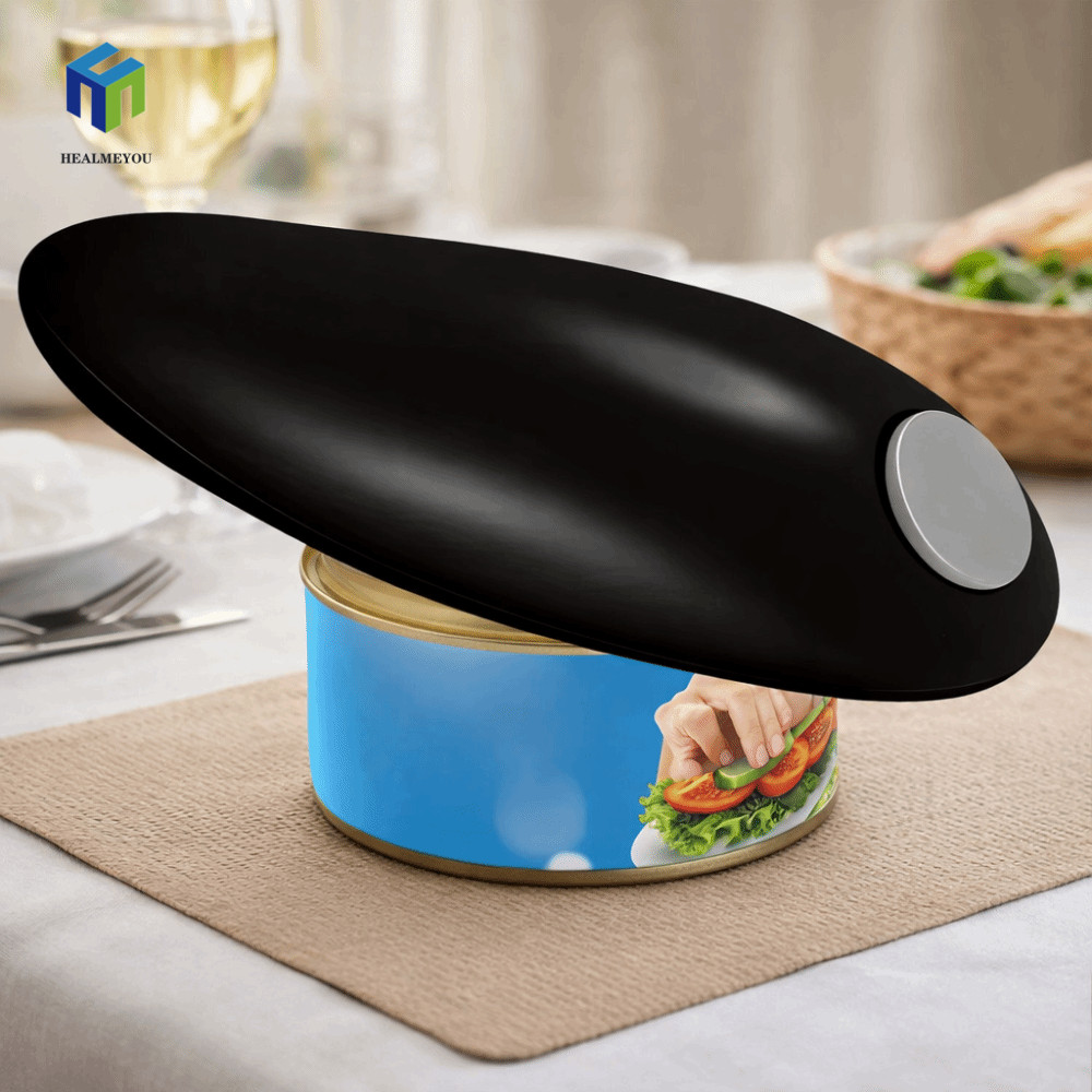 Dụng cụ mở hộp điện HEALMEYOU, Dụng cụ mở hộp tự động rảnh tay tiết kiệm nhân công, Đầu bếp mở bình một chạm chạy bằng pin đa năng an toàn