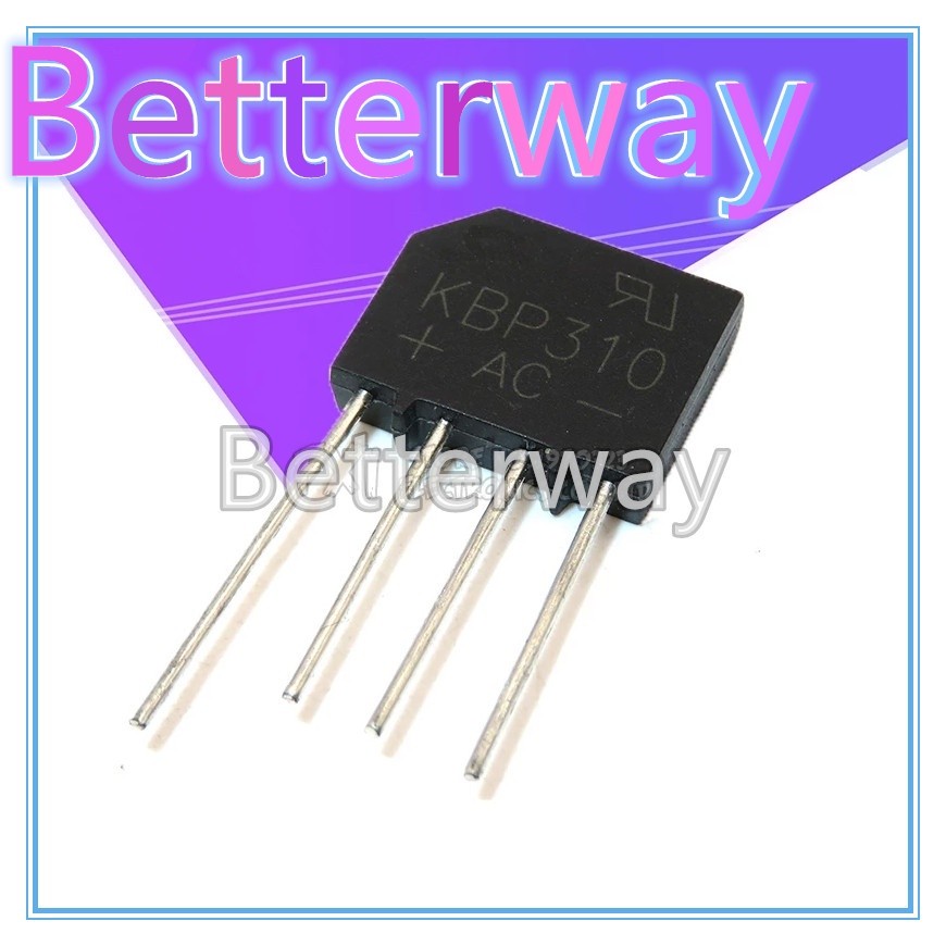 10 CÁI KBP310 1000V ZIP 3A chỉnh lưu cầu KBP206 KBP210 KBP307 Betterway