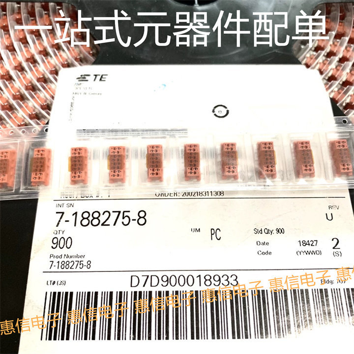 7-188275- 8 TE / AMP Teco Connector Pitch 2.54mm Pin Ổ cắm 8PIN 2 hàng