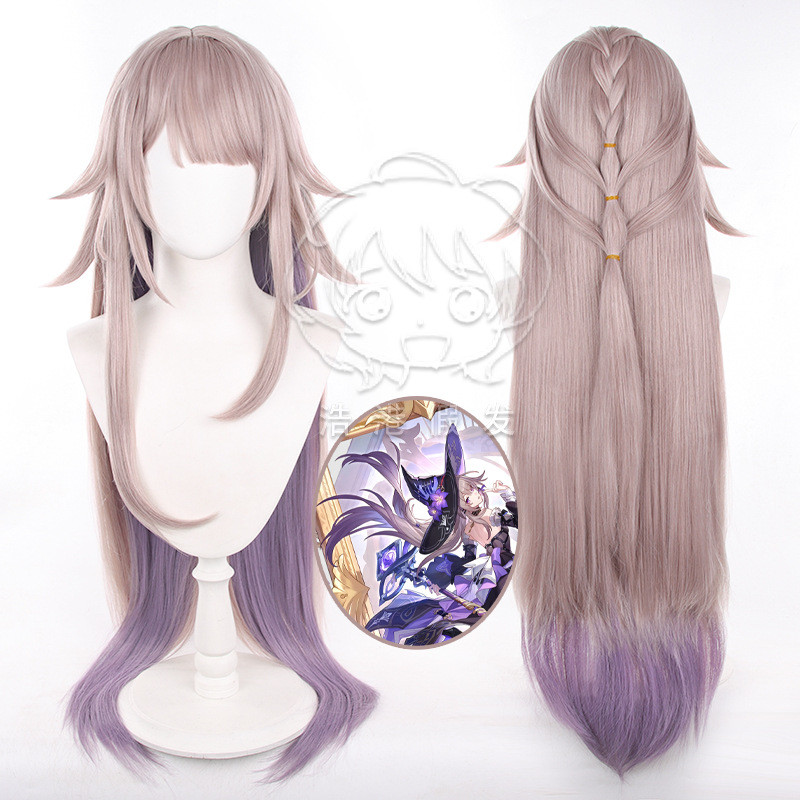 Herta Cosplay Tóc Giả Honkai Star Rail Tóc Tổng Hợp Chịu Nhiệt Dài