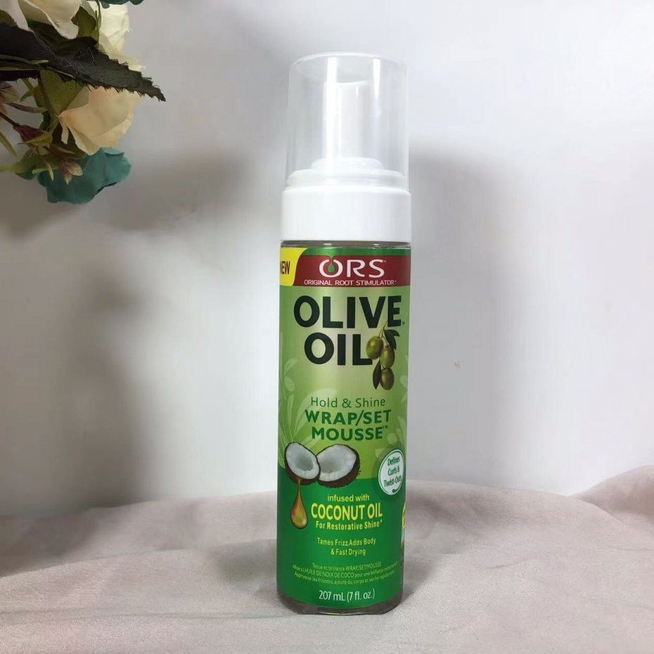 New Product#ORS OLIVE WRAP/SET MOUSSE coconut oil Olive Oil Styling Mousse Spray12Y