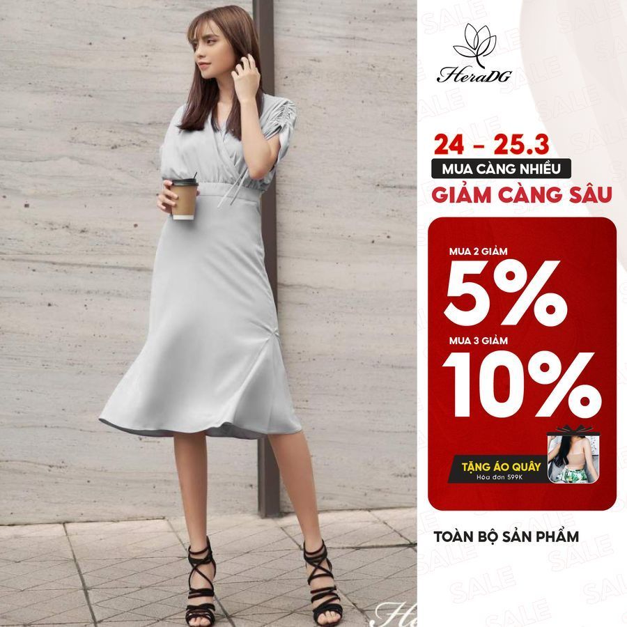 Đầm lụa trượt Nữ HeraDG - SDC20024
