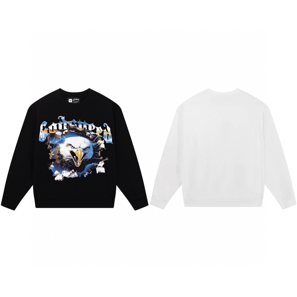 QVVQ American Style Godspeed Eagle print unisex crew neck sweatshirt, loose fit, long sleeves
