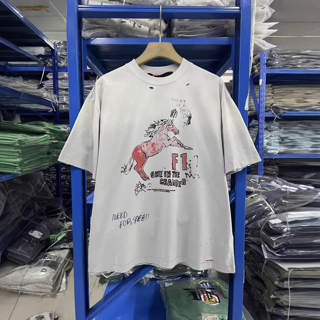 DX6B Paly Hollywood FW26“Hollywood Miami F1Logo washed and distressed T Unisex trendy shirts