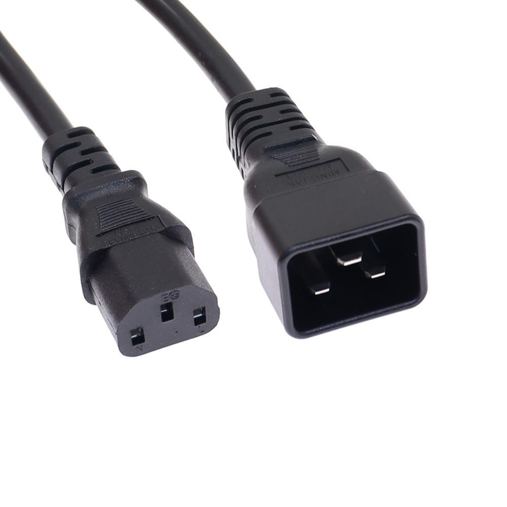 IEC C20 đến C13 Dây nguồn phân phối UPS PDU, Cáp nối dài 10A đến 16A Đồng hồ đo dây 3G1.5 H05VV-F 0,