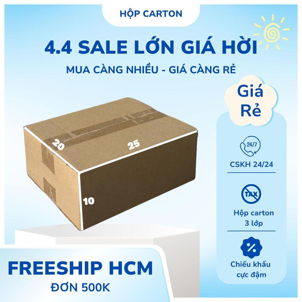 hộp carton 25x20x10 bộ 50 trơn cứng cáp