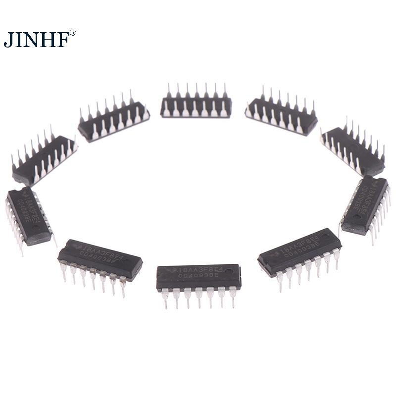 JINHF 10 CÁI CD4093BE CD4093 4093 DIP-14 TI CHIP IC HOT