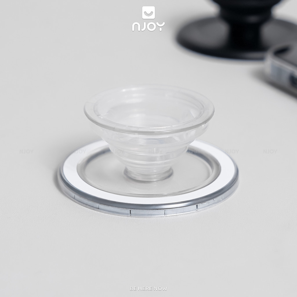 Giá đỡ iRing Popkon trong suốt nam châm cho iPhone Samsung