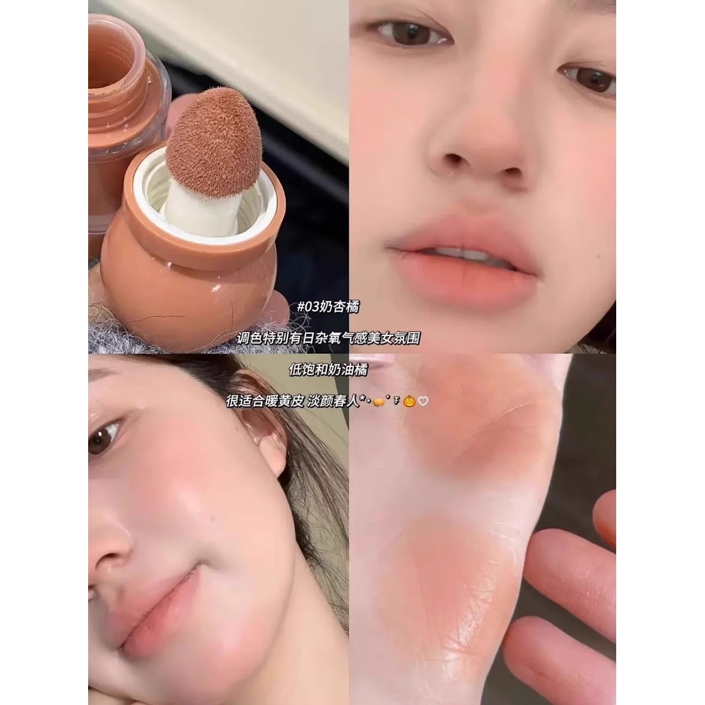 Mềm Waxy Cushion Liquid BlushHàng ngày Miscellaneous Oxygen Feel Low Saturation Cream Orange Light F