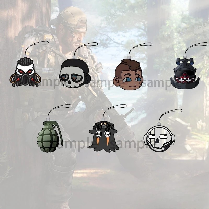 Móc khóa game Call of Duty Ghost Chibi mô hình nhân vật Logan Riley Elias Vargas Pelayo dây treo điệ