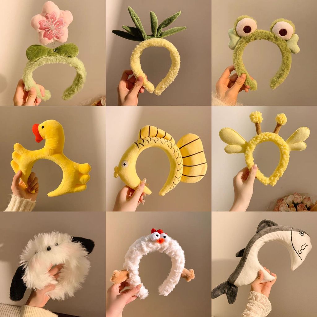 Động Vật Ếch Hoạt Hình Băng Đô Dễ Thương Piggy Kẹp Tóc Rửa Mặt Ảnh Trẻ Em Hiệu Suất Phụ Kiện _ GG26.