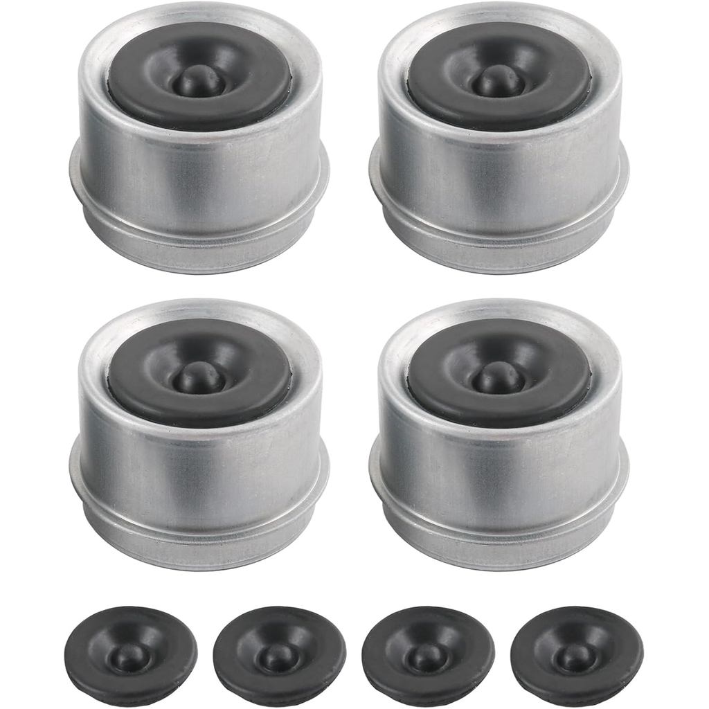 4 Chiếc 1.98 "Xe Kéo Trục Nắp Bụi Cốc Mỡ Bao Hub Với Thêm 4 Phích Cắm Cao Su Cho Hầu Hết 2000 Đến 35