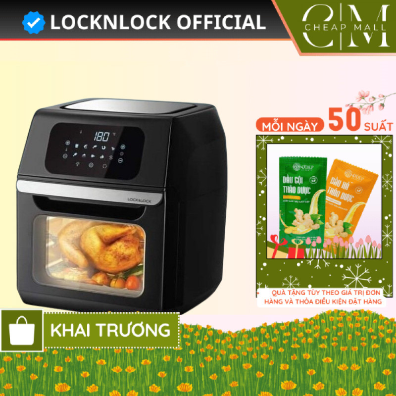 Nồi chiên không dầu LocknLock Chính Hãng, dung tích 12L EJF696BLK - CHEAP CSA