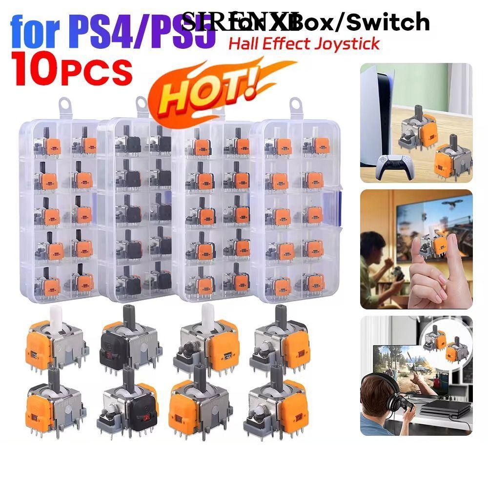 SIRENXI 10 CÁI Bộ điều khiển Thumb Stick, Game cho Playstation 5 Hall Effect Joystick, Bộ phận sửa c