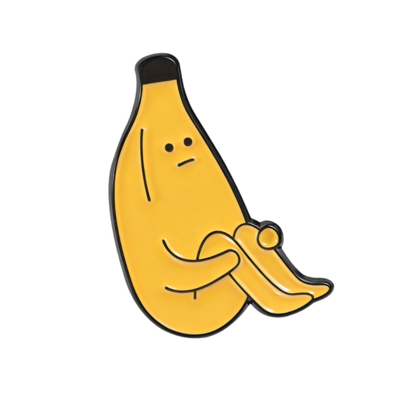 Fine Unique Banana Man Broosh Thiết kế đáng yêu Pin thời trang bằng kim loại