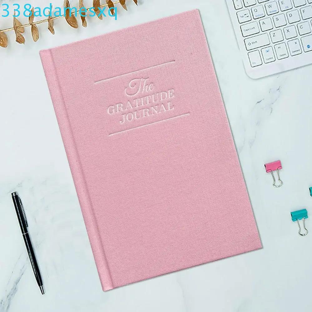 ADAMESXQB Gratitude Journal Notebook, A5 Paper Ribbon Bookmark Daily Notebook, Positivity Giấy Dày V