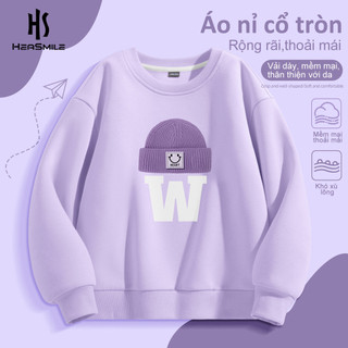 HeaSmile áo nỉ bé gái cổ tròn cơ bản thích hợp mặc hằng ngày mùa lạnh mẫu mới 2026(JCYLWY)