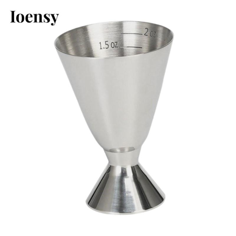 Ioensy Jigger để pha chế, với các phép đo 2oz Dụng cụ pha chế dễ dàng làm sạch Cốc đo Jigger cho quá