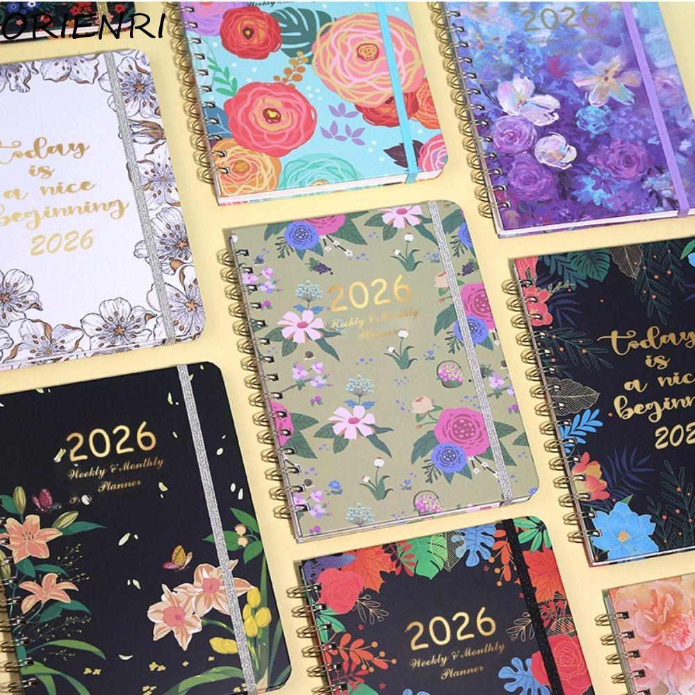 Lịch ORIENRI 2026, Chương trình nghị sự hàng tuần và hàng tháng 2026 Planner, A5 Jan.2026 - Dec.2026