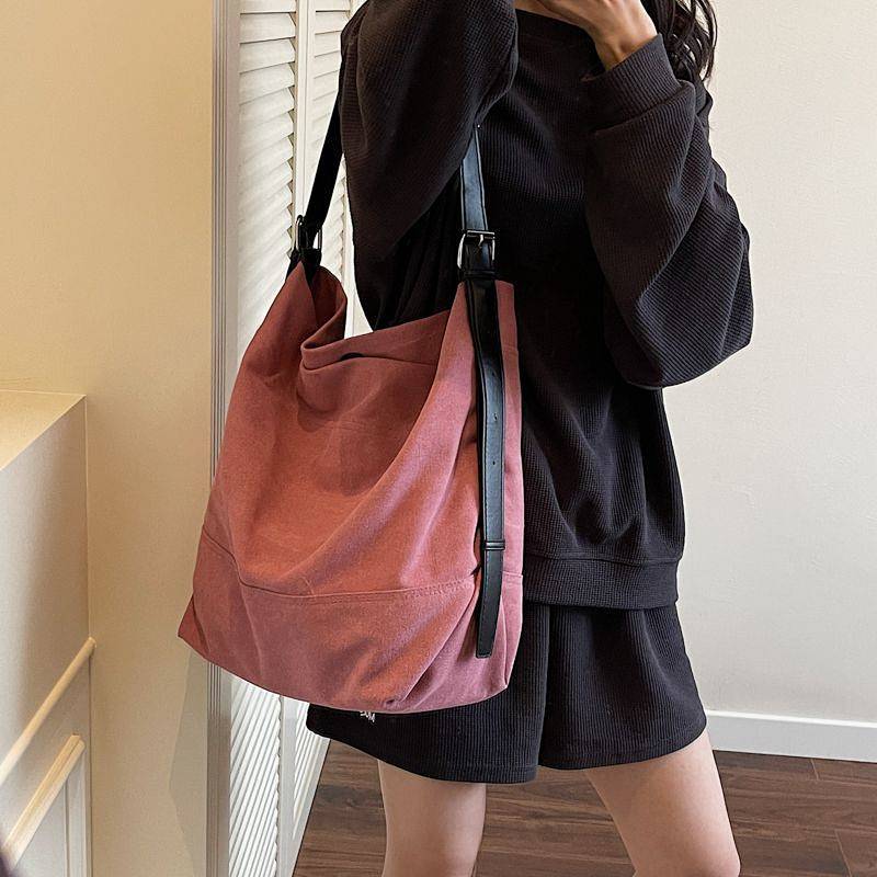 College Style Canvas Bag Casual Tote Bag Large Capacity Crossbody Computer Bag DHpd