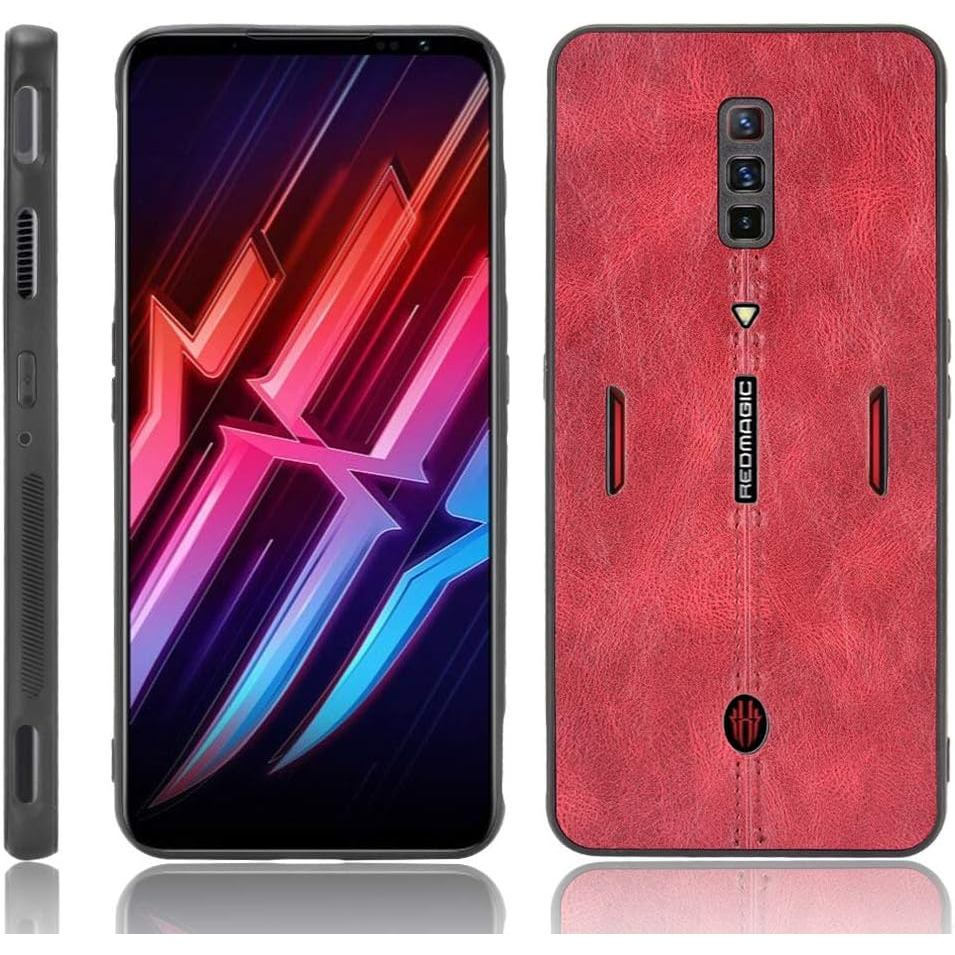 Ốp Lưng Cho ZTE Nubia Red Magic 6 Ốp Lưng, Da PU Retro Siêu Mỏng Chống Sốc Cho ZTE Nubia Red Magic 6