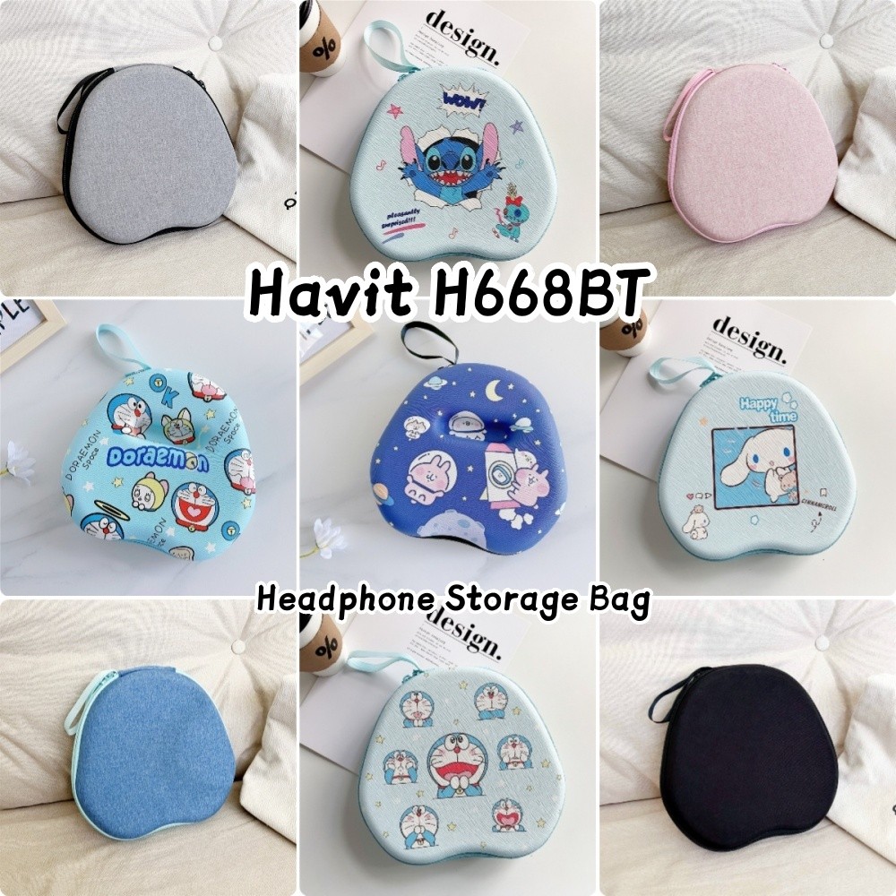 [Giao hàng nhanh] Dành cho hộp đựng tai nghe Havit H668BT Túi đựng tai nghe họa tiết hoạt hình dễ th