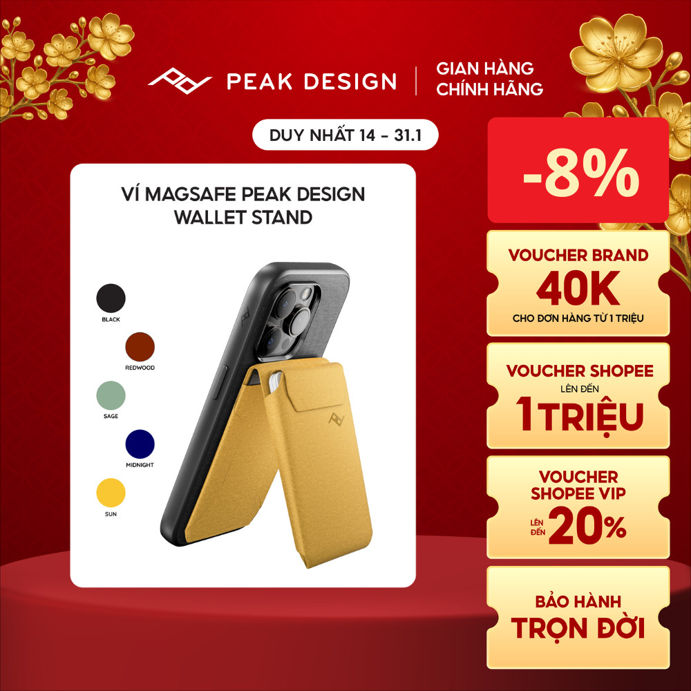 Ví Magsafe Peak Design Wallet Stand - Hàng chính hãng - Bảo hành trọn đời