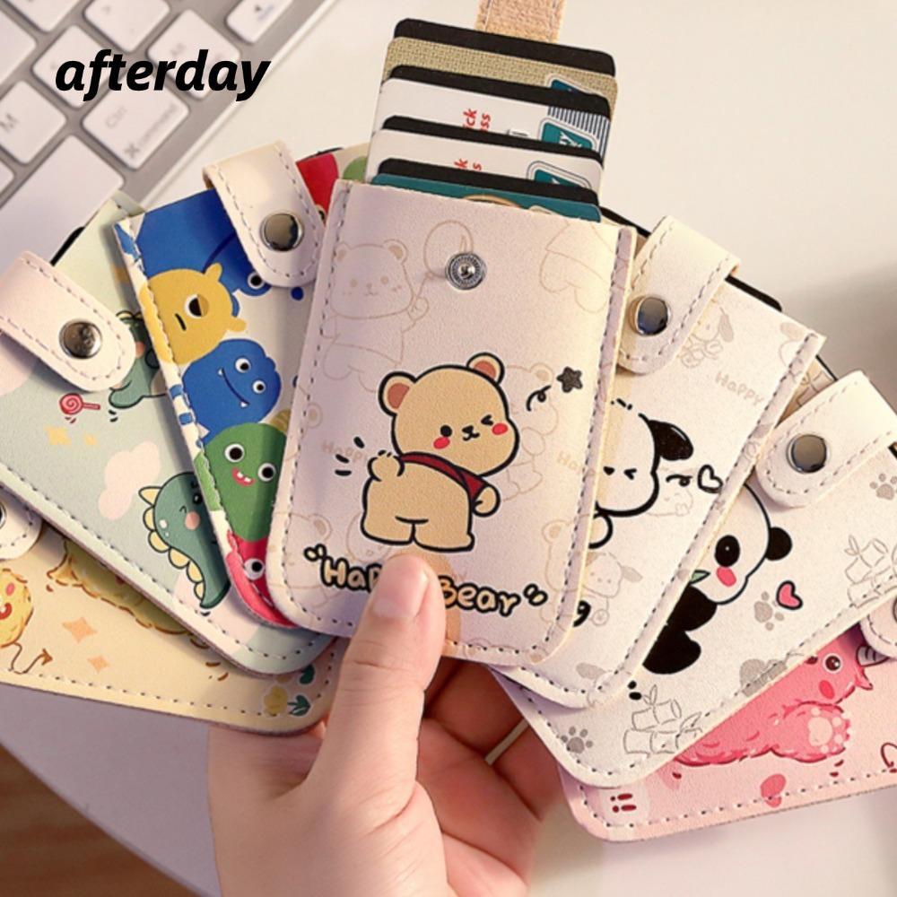 Hộp đựng thẻ ID AFTERDAY568, Ví đựng thẻ Mini loại kéo giấu nhiều lớp, Túi đựng thẻ RFID sáng tạo bằ