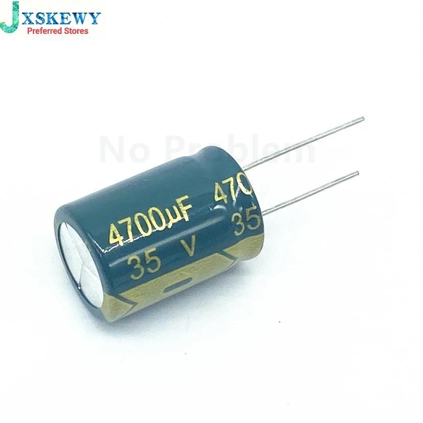 5 Miếng Tụ Điện Phân Nhôm Hiệu Suất Cao 35V 4700UF, 4700uf 35V Xếp Hạng, Nhỏ Gọn 18x25mm, ± 20% Dung
