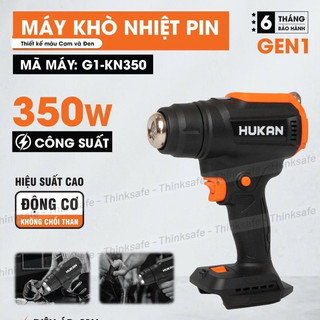 Máy Khò Nhiệt Pin 21V HUKAN G1-KN350 Công suất 350W, Nhiệt độ 30–550℃ | Lưu Lượng 200L/Phút, Không Chổi Than