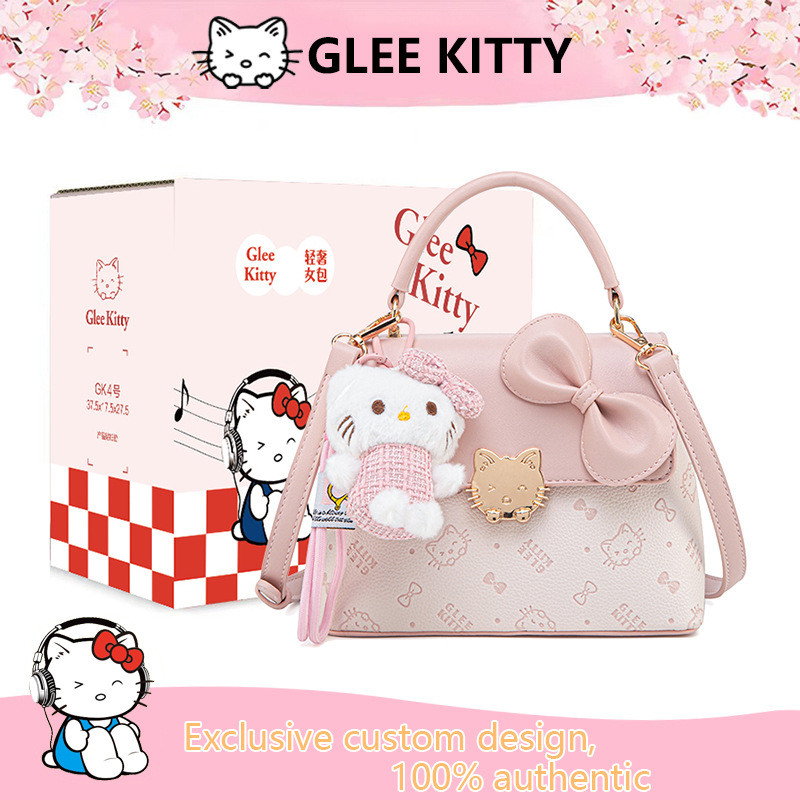 GLEE KITTY Túi vuông nhỏ cao cấp 2025 Phong cách mới Nhẹ nhàng sang trọng dành cho nữ Niche Hồng Túi