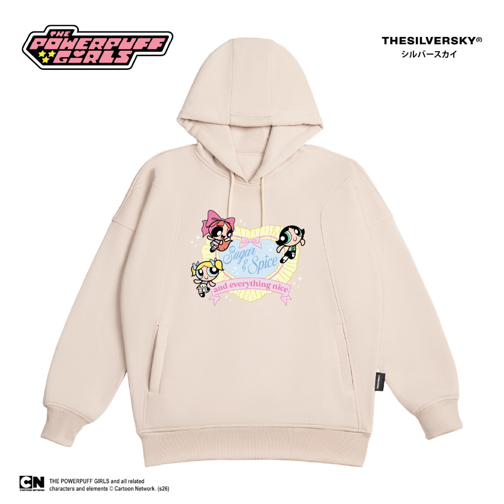 Bộ Quần Áo Đôi The Powerpuff Girls Phong Cách Boxy Hoodie Cao Cấp