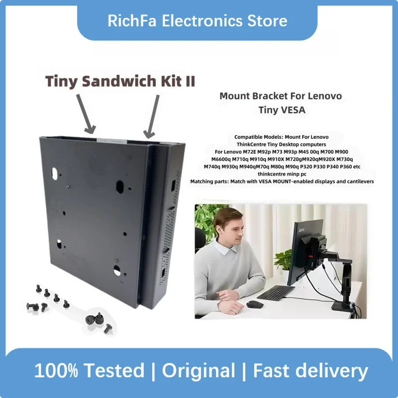 Mới Dành Cho Lenovo ThinkCentre Tiny M92p M700 M710q M910q M910X M720q M920q, v.v. Giá Đỡ Để Bàn VES