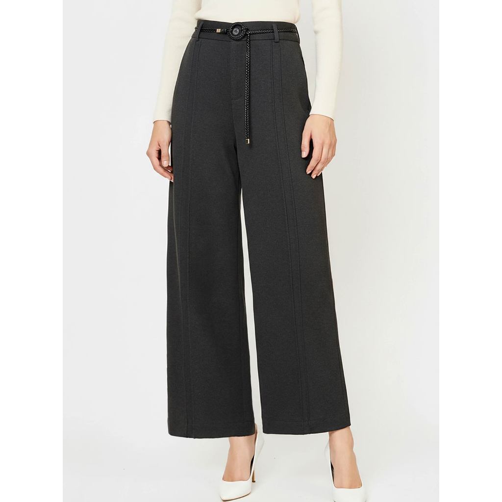 Quần dạ dài nữ GIANA CARDINA tạo gân trước kèm đai 5QDT51