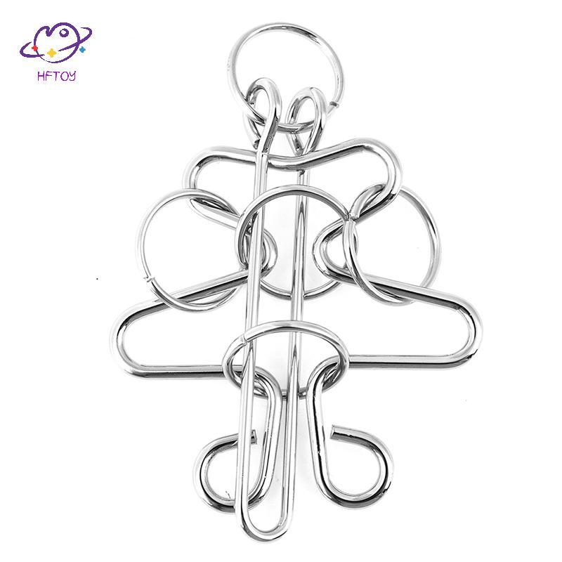 HFTOY Calabash-shaped IQ Test Metal Wire Puzzle Brain Teaser Game dành cho người lớn Trẻ em ~
