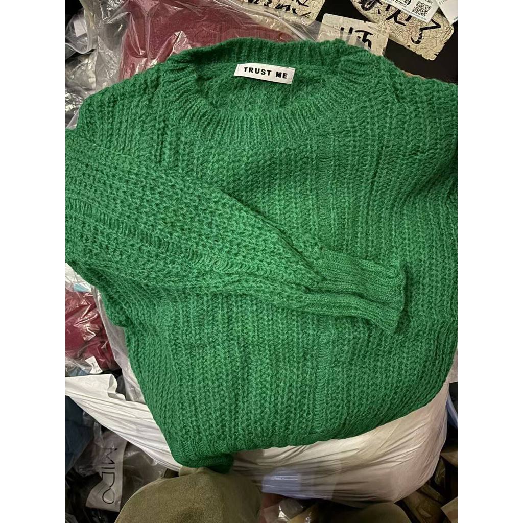 áo len mùa đông áo len nữ hàn quốc TRUST ME2025 mùa thu Hàn Quốc đơn giản dễ phối màu trơn phong các