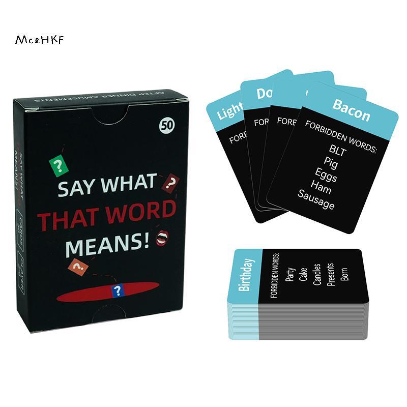 MceHKF Nói những gì từ đó có nghĩa là, Mô tả từ dành cho người lớn Thẻ trò chơi trên bàn Đoán Thẻ tr