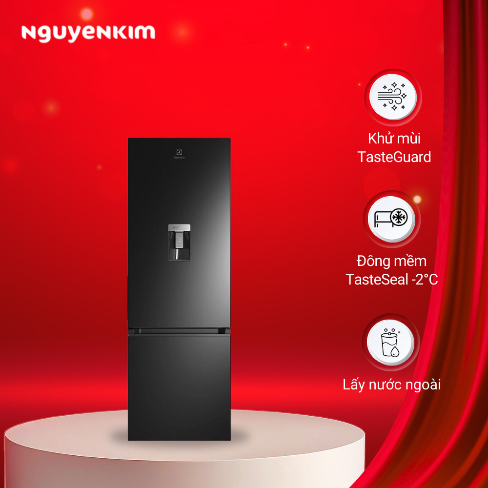 Tủ lạnh 2 cánh Electrolux Inverter 335 lít ngăn đông dưới EBB3742M-H