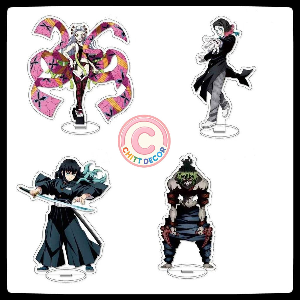 Demon Slayer Season 3 Acrylic Small Stand Nezuko Butterfly Girl Zenitsu Kamado Tanjiro Ornament Doll