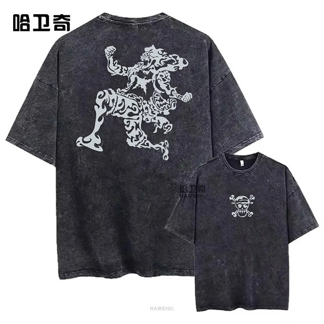 Áo Thun Bộ Lạc Họa Mới Retro Anime Oversized Couple Outfit - Đi Dạo Phố