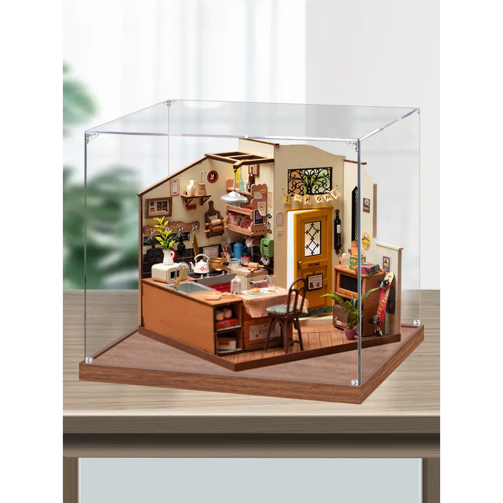 [Hộp trưng bày trong suốt] Thích hợp cho rolife rolife Happy Kitchen diy Cabin Hộp trưng bày Acrylic