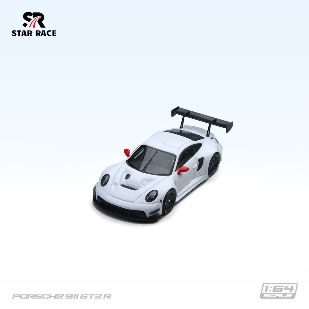 [PRE-ORDER] Mô hình xe STAR RACE 1:64 Porsche 911 GT3 R-White Race Car SR64044