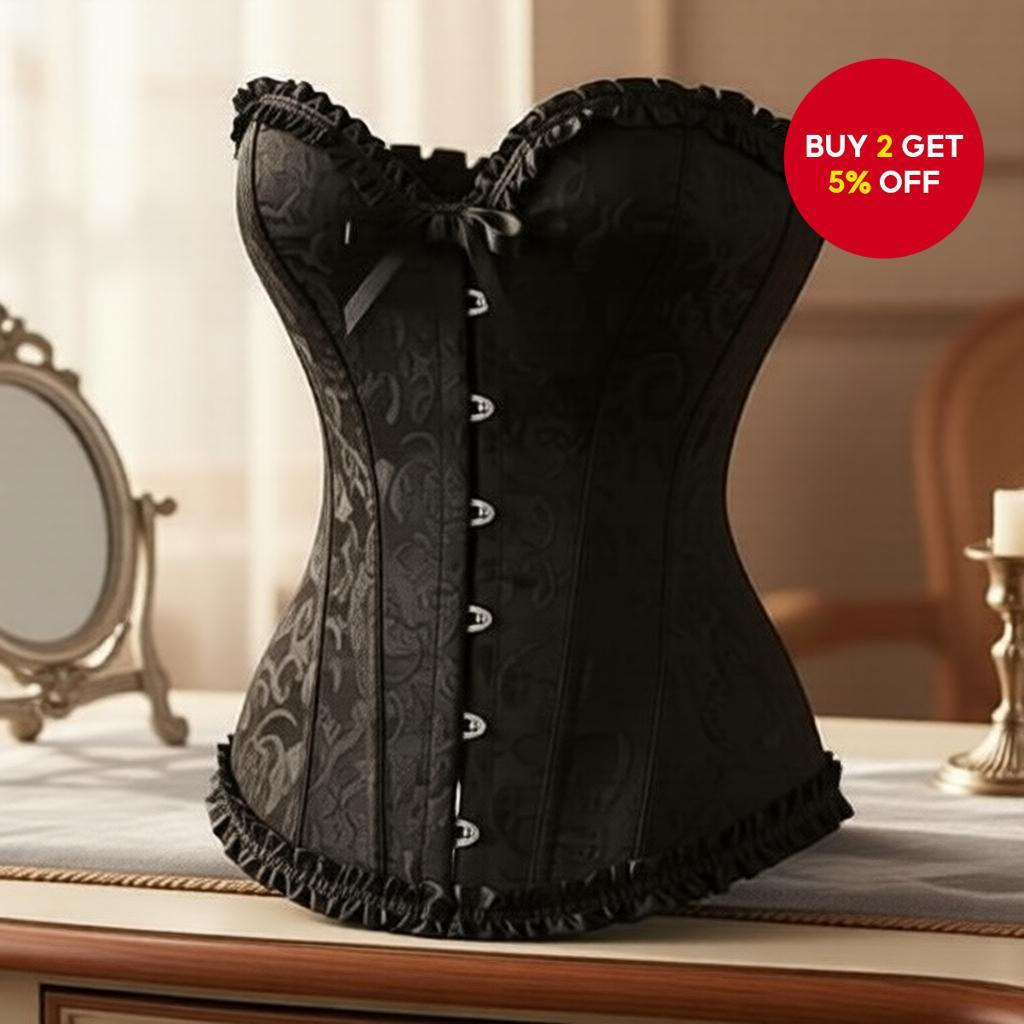 Áo Corset buộc dây cho nữ Beonlema - Overbust Plus Size Áo Corset & Bustiers Beonlema Áo Corset buộc