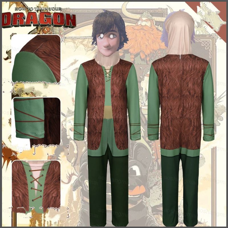 HK2 Child How to Train Your Dragon Hiccup cosplay Halloween trang phục Hiccup Nhập vai trang điểm tr