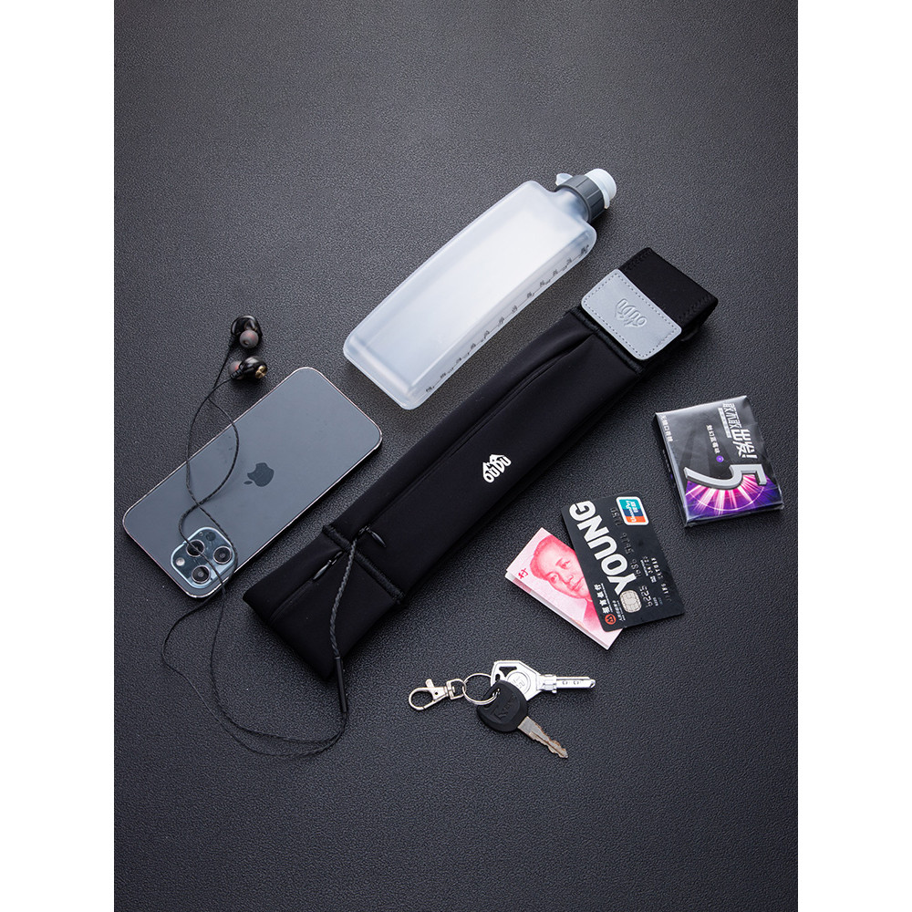 Spot Goods#Waterproof Running Phone Waist Bag Magic Tape Invisible Marathon Water Bottle Bag Men and