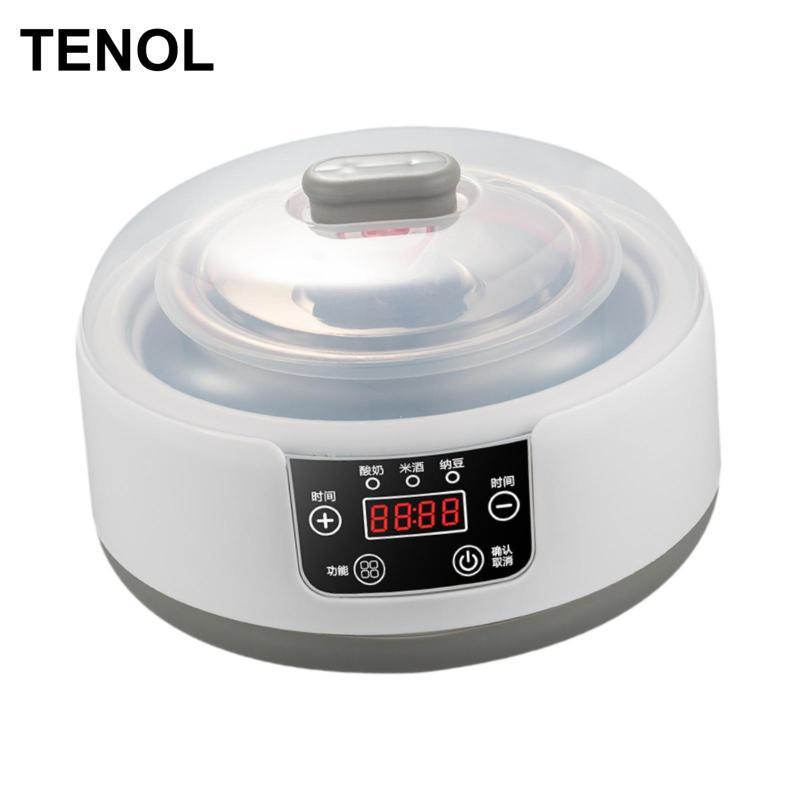 Máy làm sữa chua và Natto điện 1,2L có hộp thép để sử dụng tại nhà