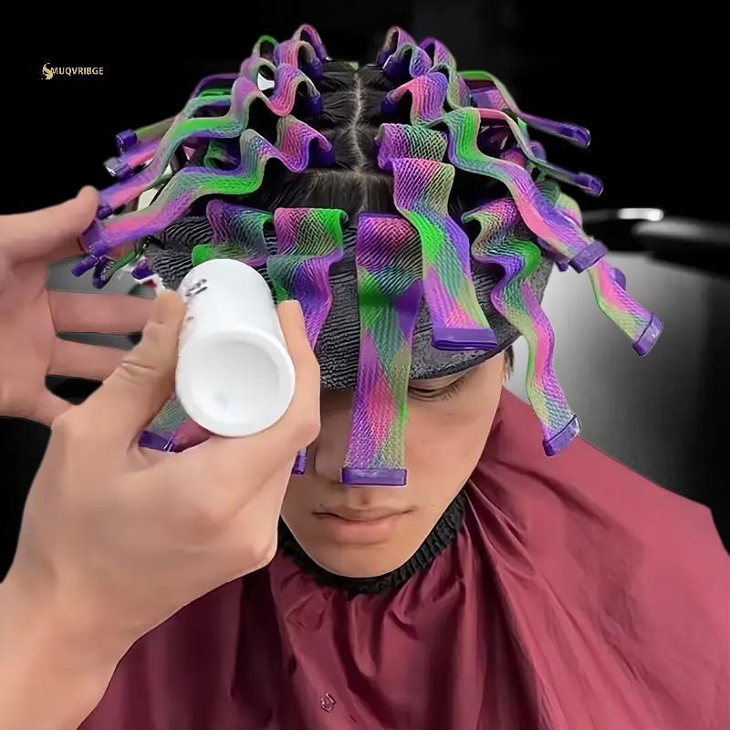 MUQV 18 / 28 Cái Magic Heatless Water Wave Hair Curler Họa Tiết Tự Động Cán Thanh Tạo Kiểu Tóc Sóng 