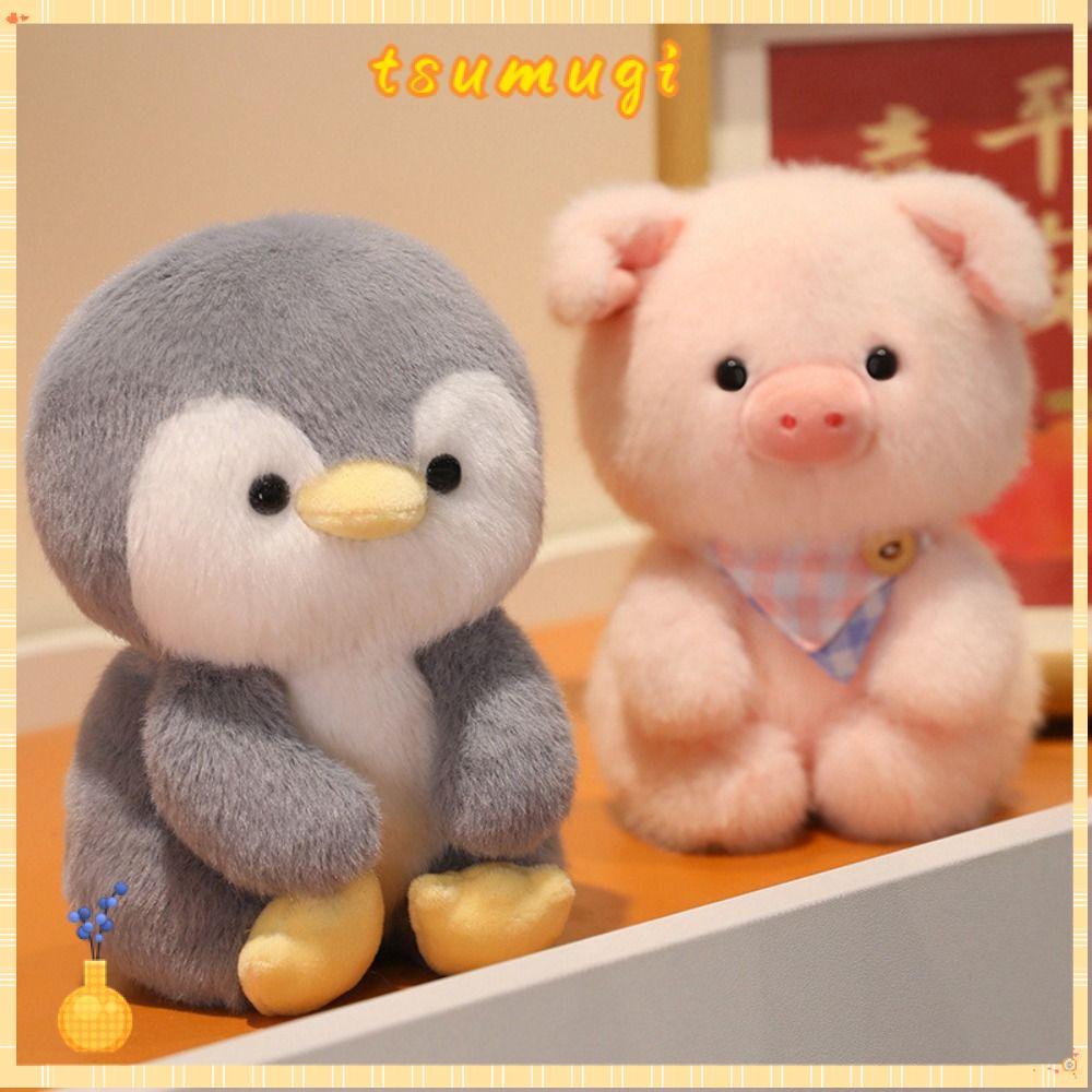 Tsumugi Búp bê đồng hành sang trọng, Gối động vật nhồi bông sang trọng hình voi, Gấu 16cm dễ thương 