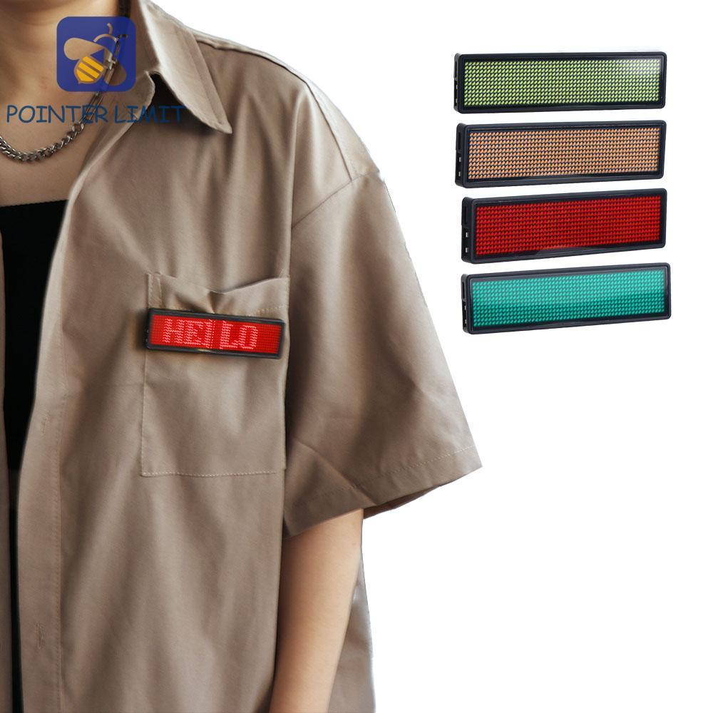 POINTER GIỚI HẠN Màn hình LED Insignia Mini Bluetooth Cuộn Bảng tin Thẻ tên LED đa chương trình