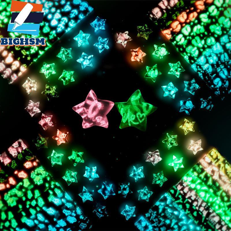 [BIGHSM] 210 Tờ Giấy Origami Dạ Quang Ngôi Sao Giấy Gấp Dễ Thương Luy Ngôi Sao Origami Dải Giấy Ngôi